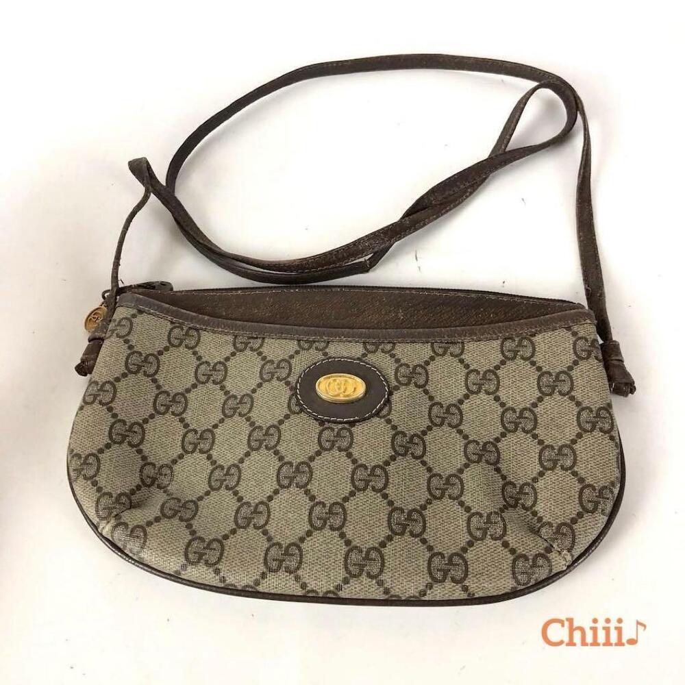 GUCCI GG Plus Shoulder Bag Beige Interlocking G
